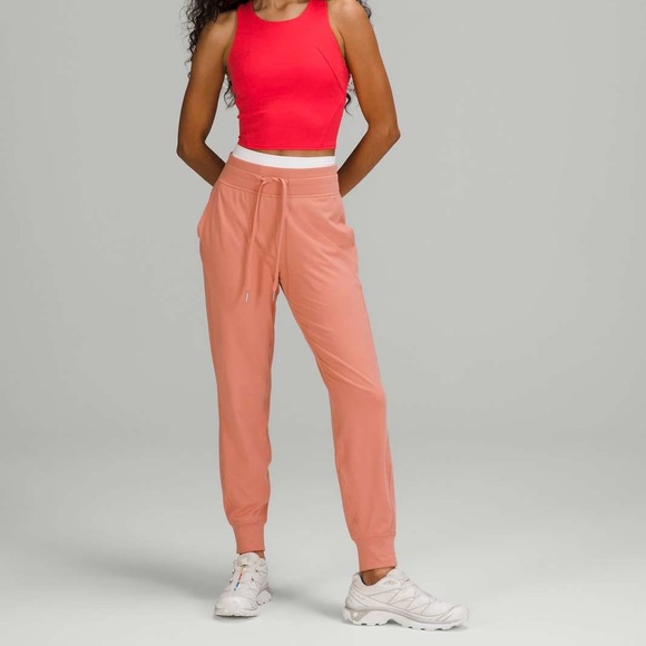 lululemon Ready To Rulu High Rise HR Joggers Sweatpants Pink Savannah size 8 - Picture 1 of 7